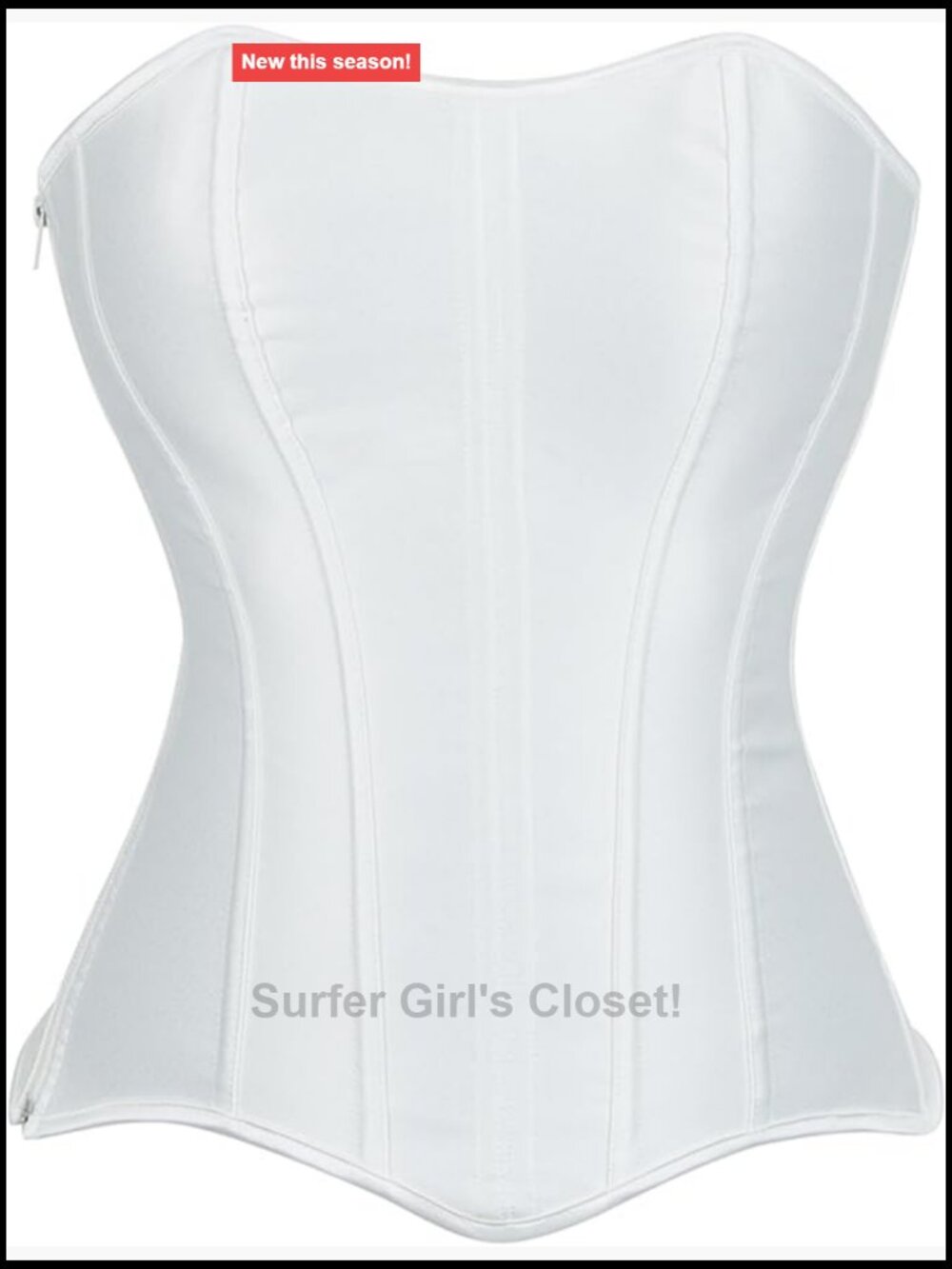 Women's Renaissance Corset Overbust Waist Cincher with Spiral Steel Boning,